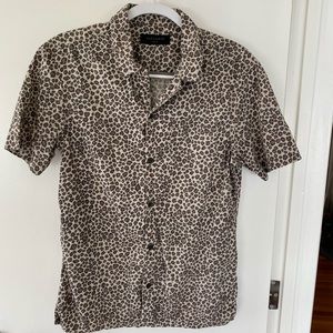 AllSaints Men’s Cheetah Print Shirt